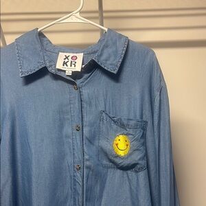 Kerri‎ Rosenthal sunshine is a state of mind button down shirt
